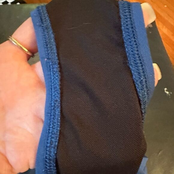 Sexy lace up front one piece swimsuit with gold grommets medium blue size 8 GUC - Picture 8 of 10